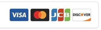 Visa, Mastercard, JCB and Discover accepted